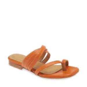 SHEKUDO Manly Slide Sandal Orange Size 6.5